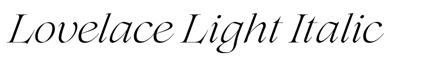 Lovelace Light Italic